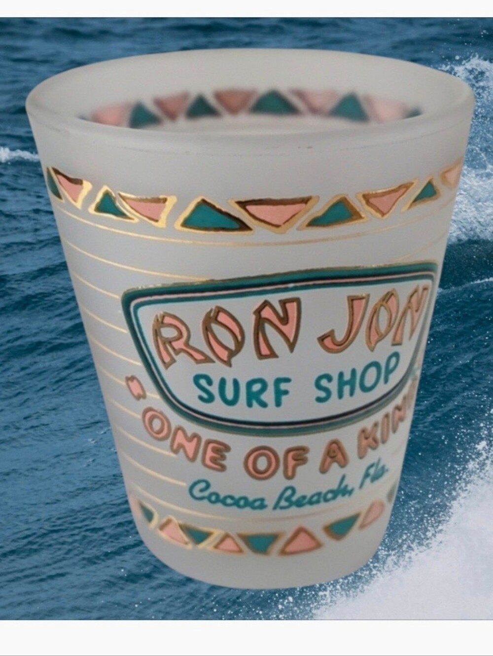 Vintage Ron Jon Surf Shop Shot Glass “One of a Kind” Cocoa Beach Florida